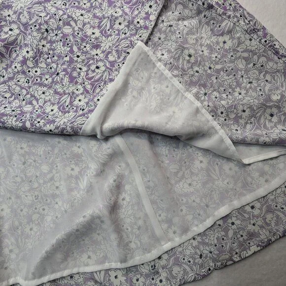 J. Peterman Women's Silk Midi Dress Size Large Floral 100% Silk - Picture 8 of 9